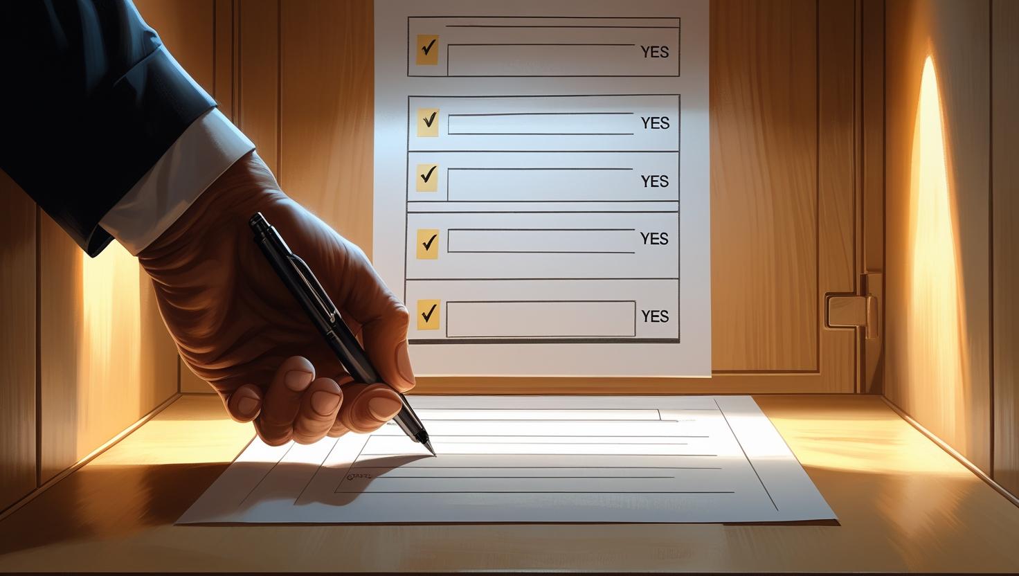A photo showing the approval of the republican reforms.