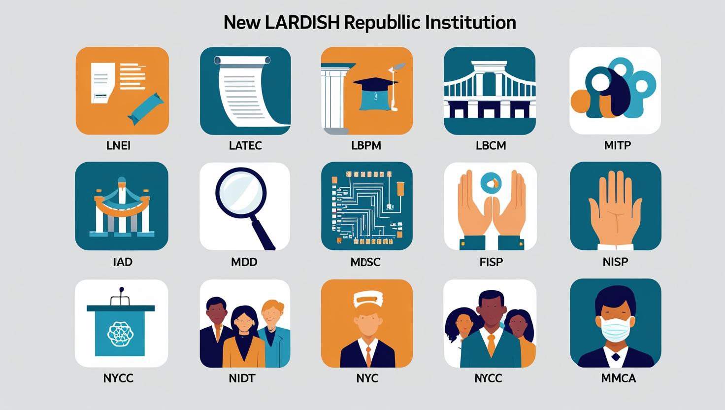 A photo depicting the new Lardish institutions.